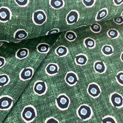 Green dots design silk ascot