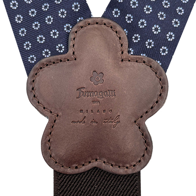 Powder Blue Gold Bees Silk Braces main image 1