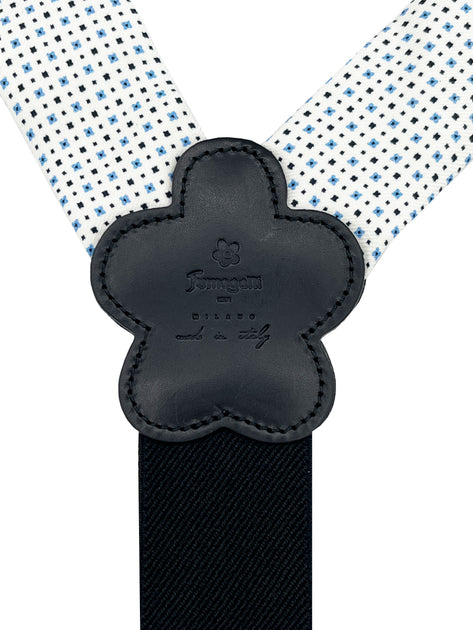 Blue Bourgainville Silk Braces