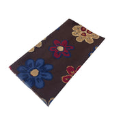 Brown macro floral beige,red & blu wool archive scarf