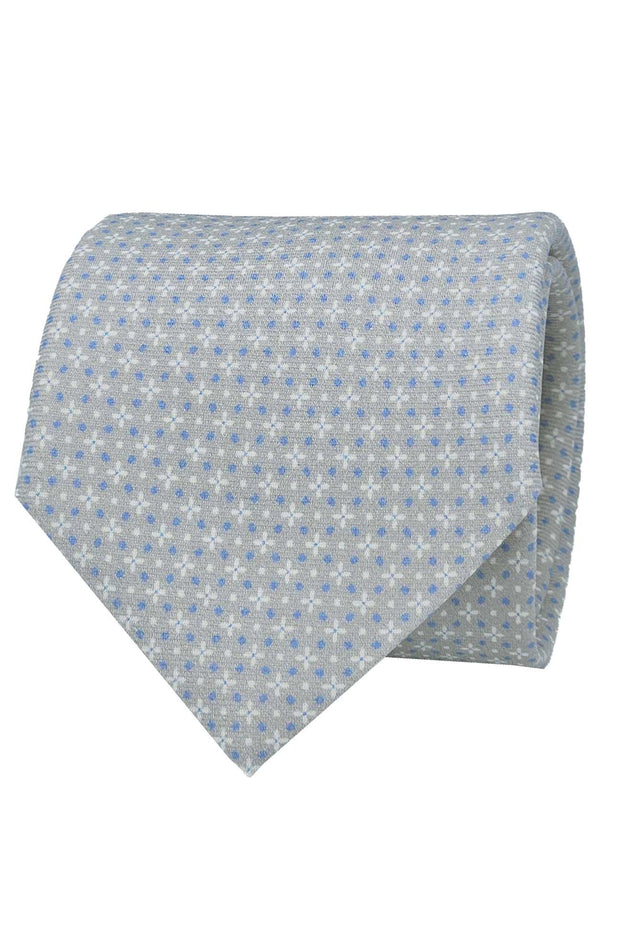 Grey little design elegant printed silk tie