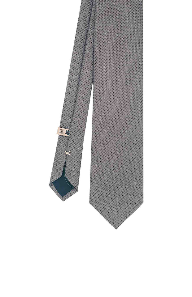 Warm Gray grenadine silk hand made tie