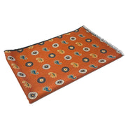 Vintage orange scarf with paisley and flowers super soft - MADRID