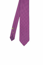 Pink panama pure silk unlined handmade tie- Fumagalli 1891