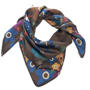 Pinocchio brown silk scarf