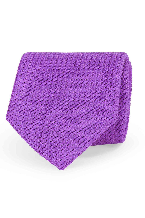 Light purple grenadine silk hand made tie