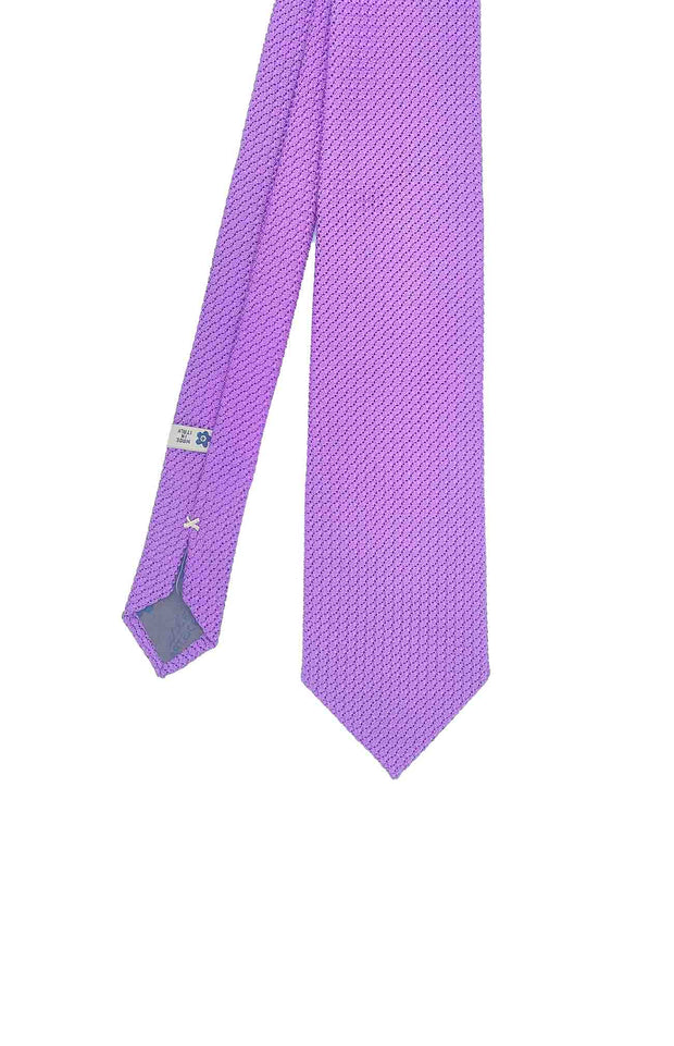 Cravatta viola chiaro in garza grossa - Fumagalli 1891