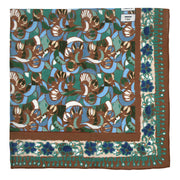 Bandana foulard vintage d'archivio astratto marrone 