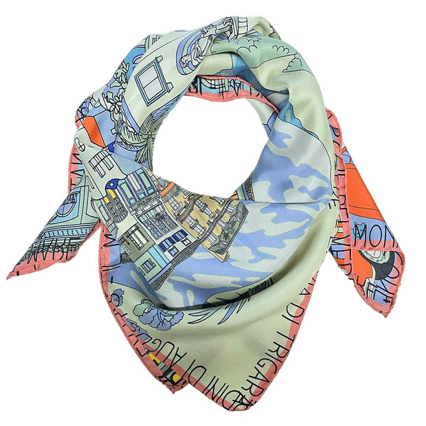 Capri silk scarf 90