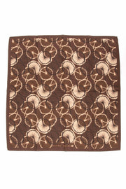 Brown pure wool Dandelion scarf 60