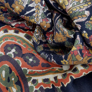 Double face scarf paisley cashmere and silk