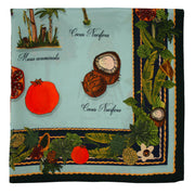 Bandana foulard vintage con piante esotiche 