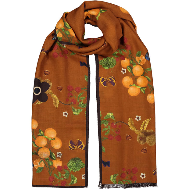 Vinatage orange wool scarf