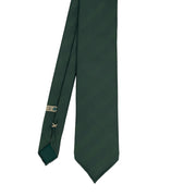 Green plain reps pure silk unlined handmade tie - Fumagalli 1891