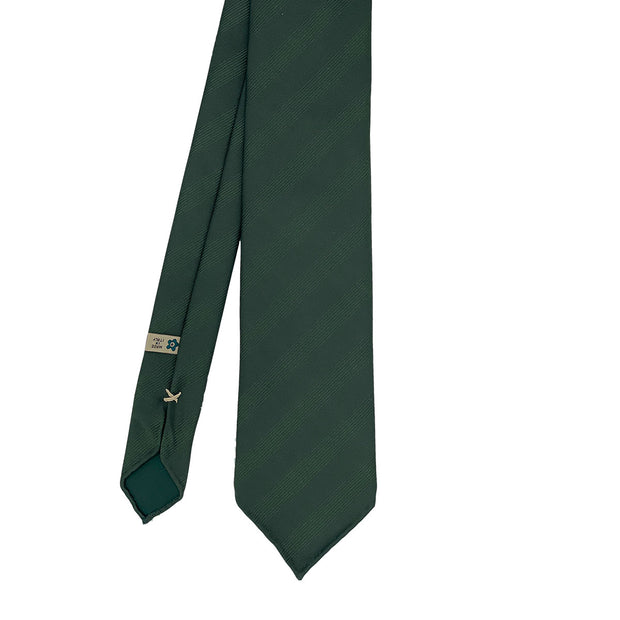 Cravatta sfoderata in seta verde tinta unita sfoderata - Fumagalli 1891
