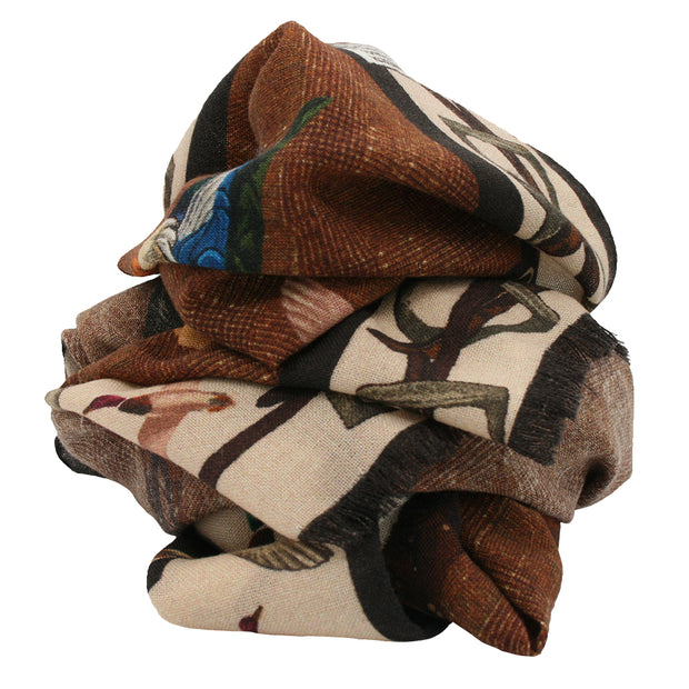 Vintage scarf brown super soft - ALMA