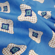 Light blue archive vintage neckerchief with retrò pattern