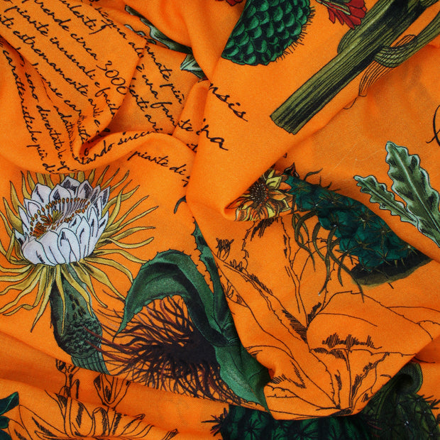 Orange shawl cactus design