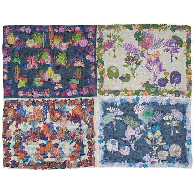 Floral design shawl fancy colors pure cashmere