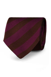 Regimental archive tie brown and burgundy