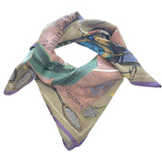 Tennis pink silk scarf 90