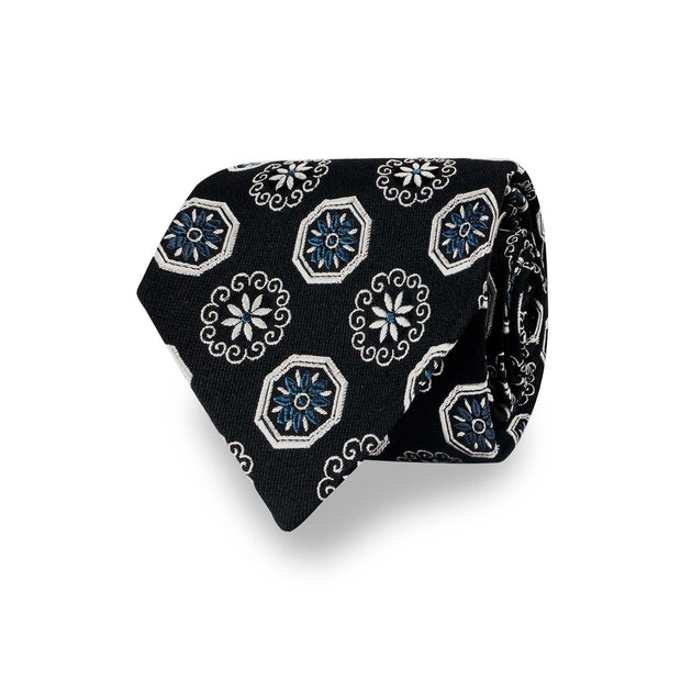 Noak - Harris - Giacca da abito slim in tweed nero pied de poule