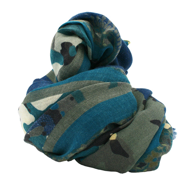 Vintage blue paisley archive scarf super soft