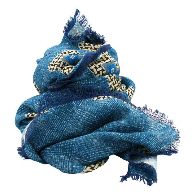 Vintage archive scarf light blue super soft - MADRID