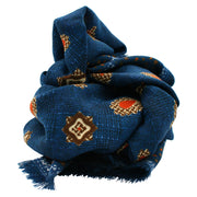 Vintage scarf blue with paisley super soft - ALMA