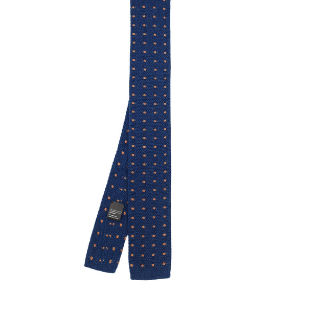 full blue knitted tie