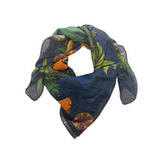 Blue exotic fruit scarf 90