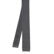 Dark grey wool knitted tie