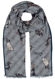 Grey Dog Design printed cashmere scarf