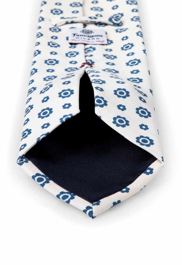 hand made printed tie with big & small design 