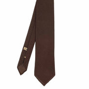 Brown grenadine silk hand made tie