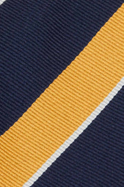 Blue & yellow regimental silk hand made tie