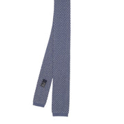 Light blue cotton knitted tie