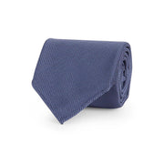 Denim blue plain panama tie