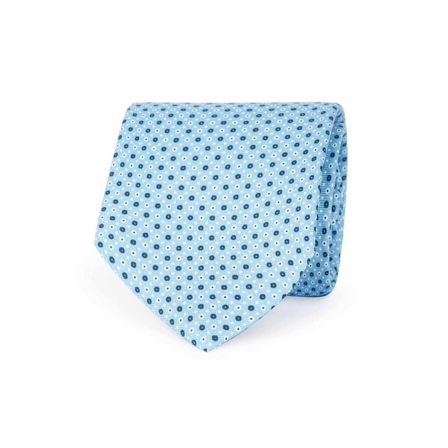 Cravatta uomo bianca a pois blu e neri seta made italy 5 slim 7 cravatte elegant - Avantgarde Accessori Cravatta uomo bianca a pois blu e neri seta made italy 5 slim 7 cravatte elegant - Avantgarde Accessori