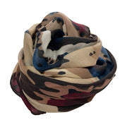 Beige macro floral cashmere scarf