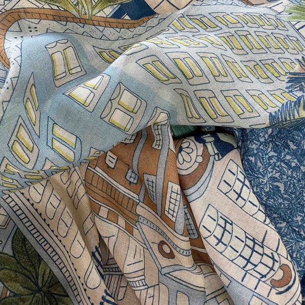 Beige New York shawl archives design