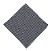 Dark Grey pocket square with white and black micro polka dots