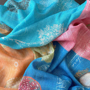 Colorful exotic fruit shawl