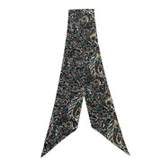 Dark color floral pattern tie band
