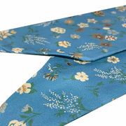 Light blue micro floral tie band