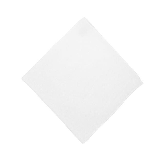 Traccia a mano semplice blu scuro e set quadrato tascabile bianco - seta pura - Fumagalli 1891
