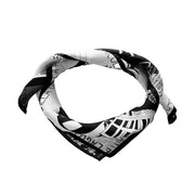 Como Black and White silk scarf 90