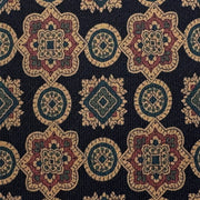 Brown silk hand made tie with medalions