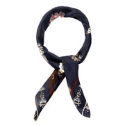 Vintage archive floral blue neckerchief