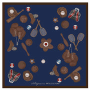 Bandana foulard in seta stampato con design dello sport